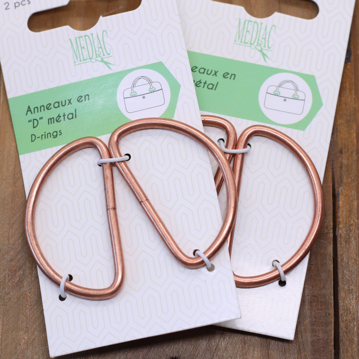 Boucles Demi lune métalliques - Or rose Mordoré Mercerie L'atelier de Gaspard et Léonie | Gaspard et Léonie Tissus en ligne et Mercerie à Toulouse