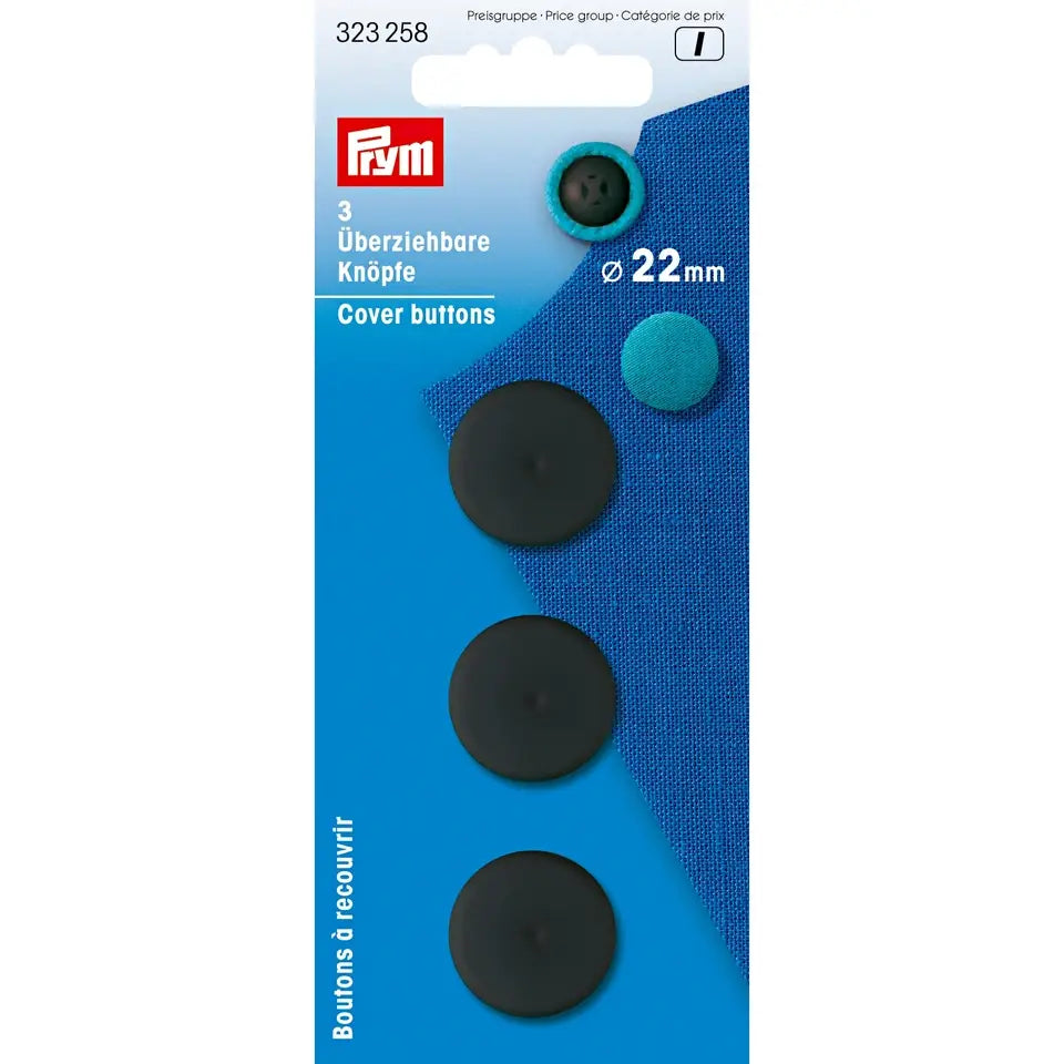 Boutons à recouvrir Plastiques 22mm - PRYM Mercerie Prym | Gaspard et Léonie Tissus en ligne et Mercerie à Toulouse