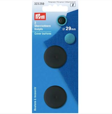 Boutons à recouvrir Plastiques 29mm - PRYM Mercerie Prym | Gaspard et Léonie Tissus en ligne et Mercerie à Toulouse