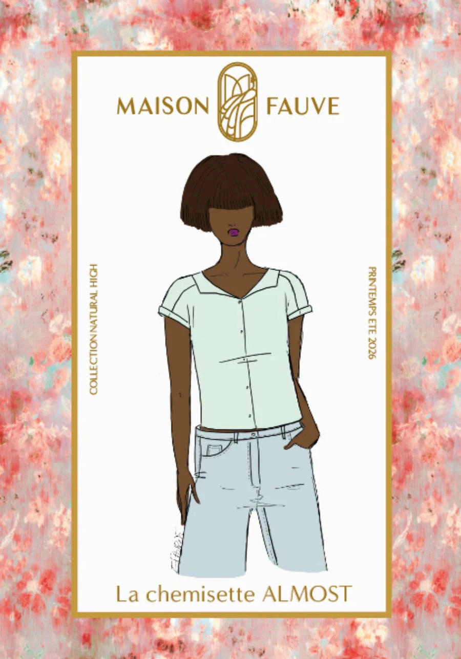 Chemisette ALMOST patron de couture pochette - MAISON FAUVE Patron de couture MAISON FAUVE | Gaspard et Léonie Tissus en ligne et Mercerie à Toulouse