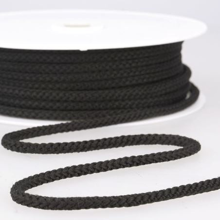 Cordon tricoté uni 4,5mm (vendu x10cm) - NOIR COL:14 Mercerie Sélection Gaspard & Léonie | Gaspard et Léonie Tissus en ligne et Mercerie à Toulouse