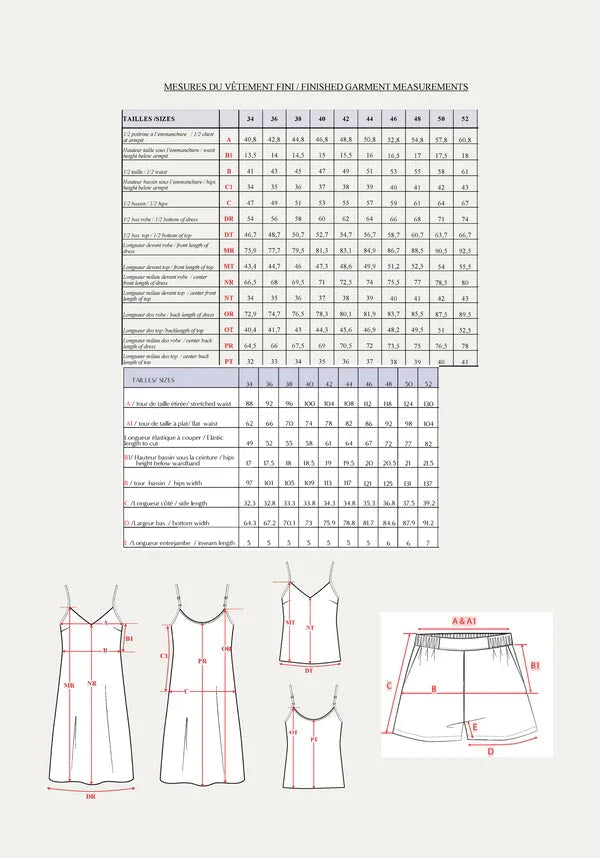 Duo pyjama SONGE & BLUSH patron de couture pochette - MAISON FAUVE Patron de couture MAISON FAUVE | Gaspard et Léonie Tissus en ligne et Mercerie à Toulouse