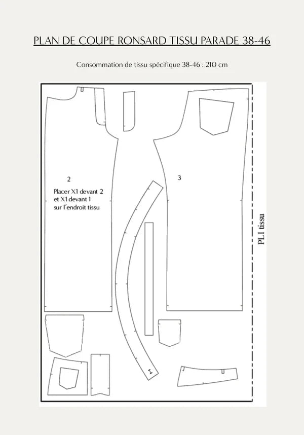 Jean RONSARD patron de couture pochette - MAISON FAUVE Patron de couture MAISON FAUVE | Gaspard et Léonie Tissus en ligne et Mercerie à Toulouse