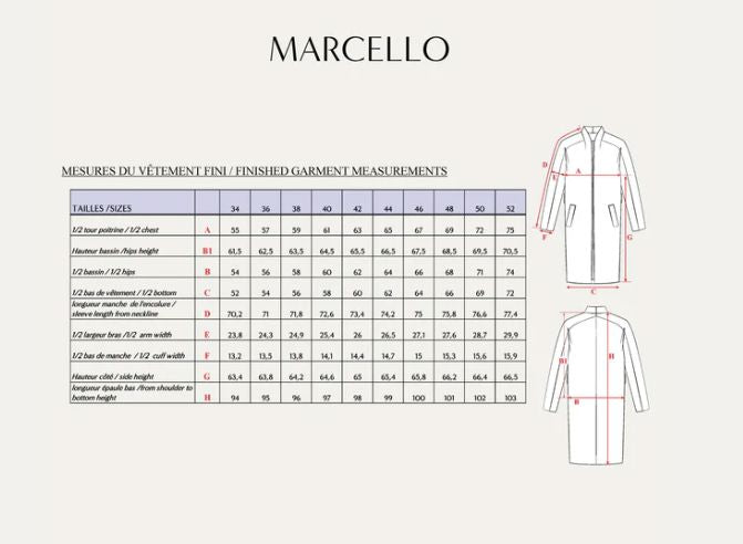 Manteau MARCELLO patron de couture pochette - MAISON FAUVE Patron de couture MAISON FAUVE | Gaspard et Léonie Tissus en ligne et Mercerie à Toulouse