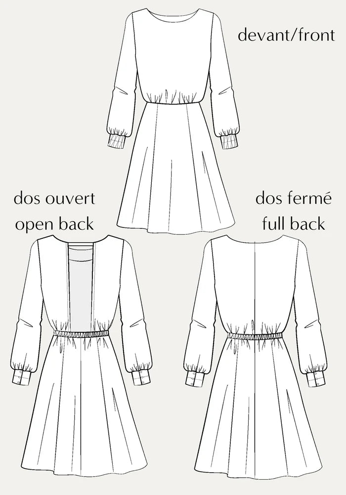 Robe PRIMROSE - Patron de couture Pochette - MAISON FAUVE Patron de couture MAISON FAUVE | Gaspard et Léonie Tissus en ligne et Mercerie à Toulouse