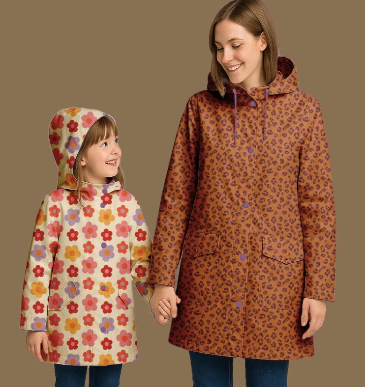 Tissu Ciré gome imperméable UTOPIA - Ecru/Rose (Vendu x10cm) Tissus DOMOTEX | Gaspard et Léonie Tissus en ligne et Mercerie à Toulouse