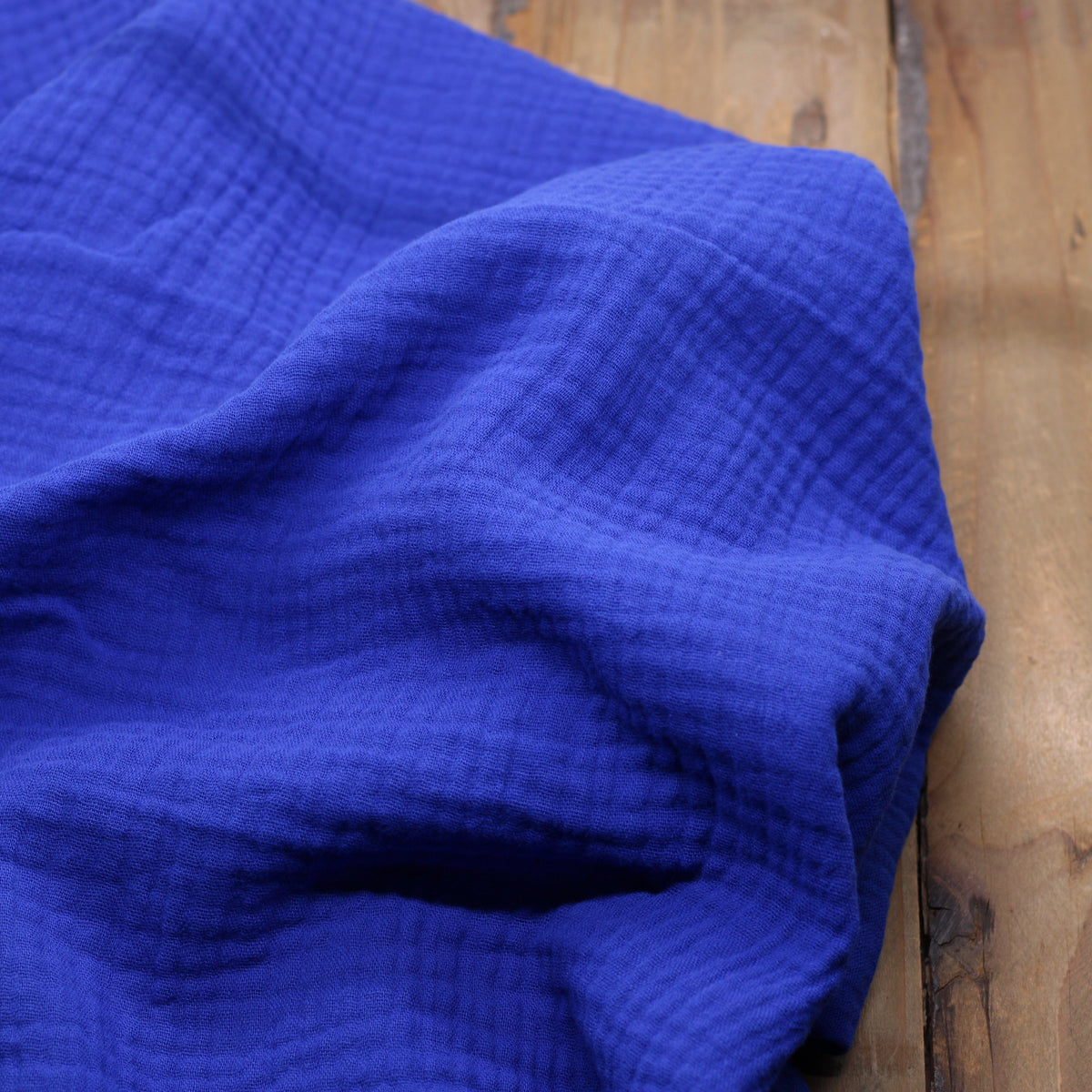 Tissu Double gaze de coton - Bleu Cobalt (Vendu x10cm) Tissus Sélection Gaspard & Léonie | Gaspard et Léonie Tissus en ligne et Mercerie à Toulouse