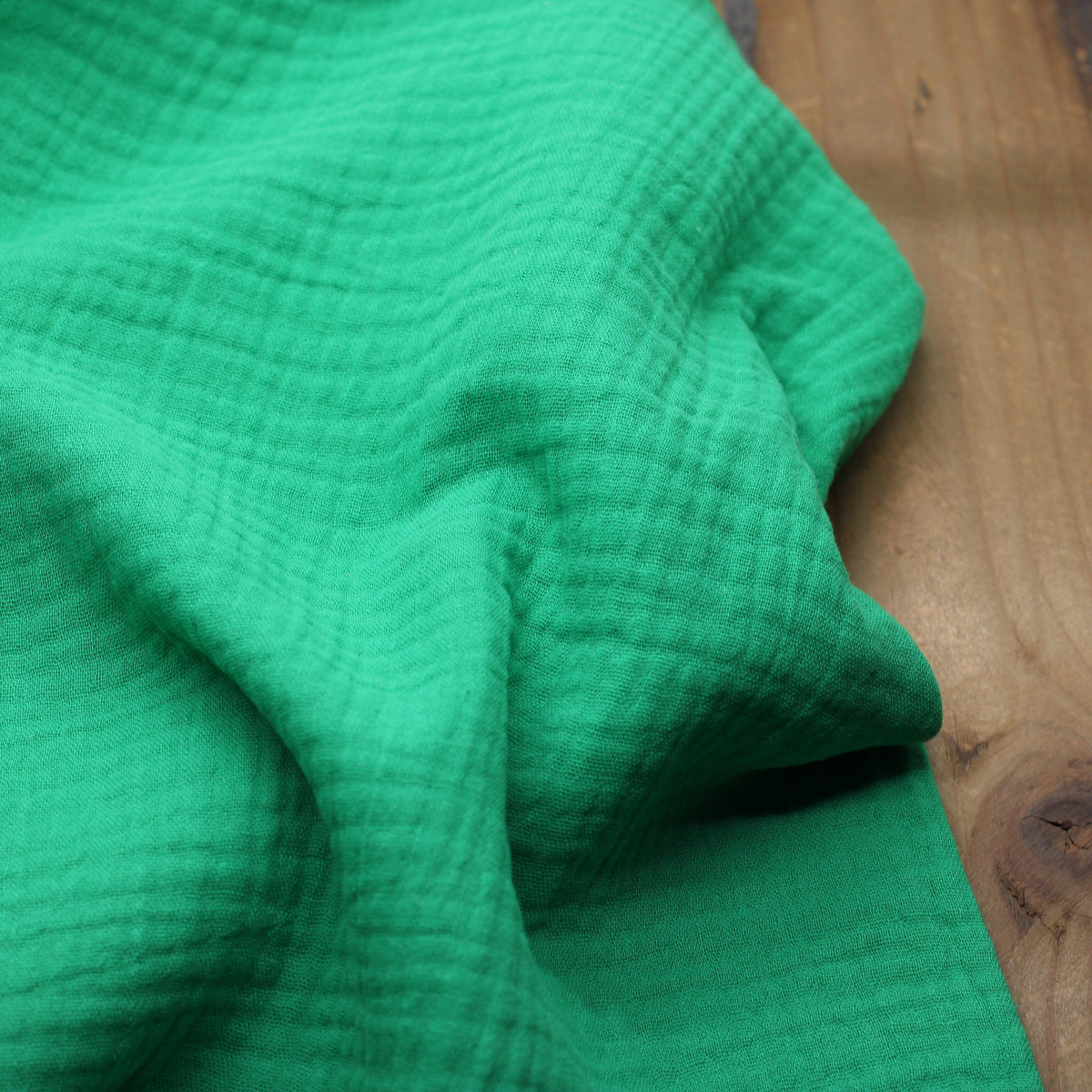 Tissu Double gaze de coton - Vert Prairie (Vendu x10cm) Tissus Sélection Gaspard & Léonie | Gaspard et Léonie Tissus en ligne et Mercerie à Toulouse