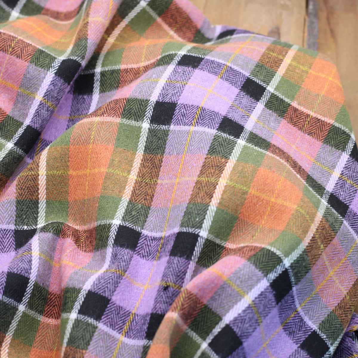 Tissu Flanelle de coton Tartan / Bûcheron - Violet/Corail (Vendu x10cm) Tissus Sélection Gaspard & Léonie | Gaspard et Léonie Tissus en ligne et Mercerie à Toulouse