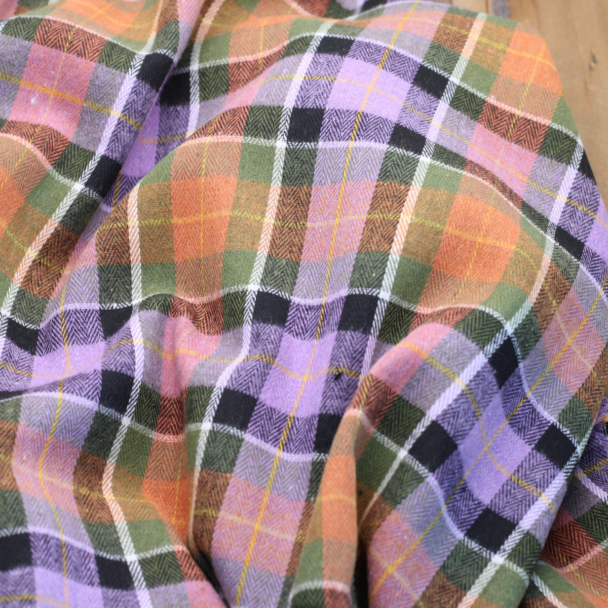 Tissu Flanelle de coton Tartan / Bûcheron - Violet/Corail (Vendu x10cm) Tissus Sélection Gaspard & Léonie | Gaspard et Léonie Tissus en ligne et Mercerie à Toulouse