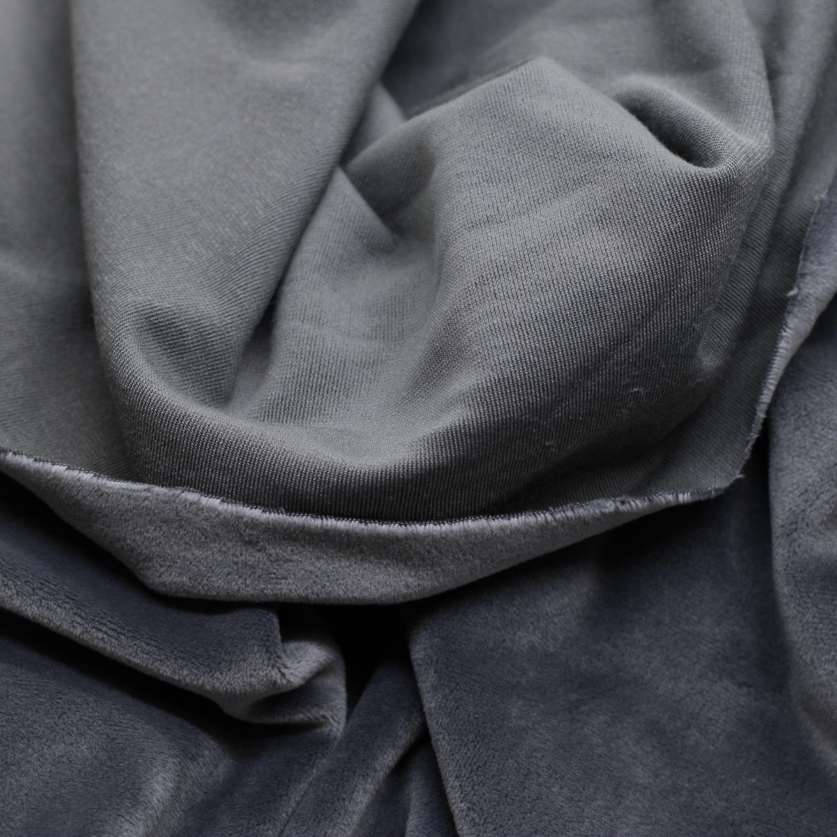 Tissu Jersey velours Ras - Gris (Vendu x10cm) Tissus Sélection Gaspard & Léonie | Gaspard et Léonie Tissus en ligne et Mercerie à Toulouse