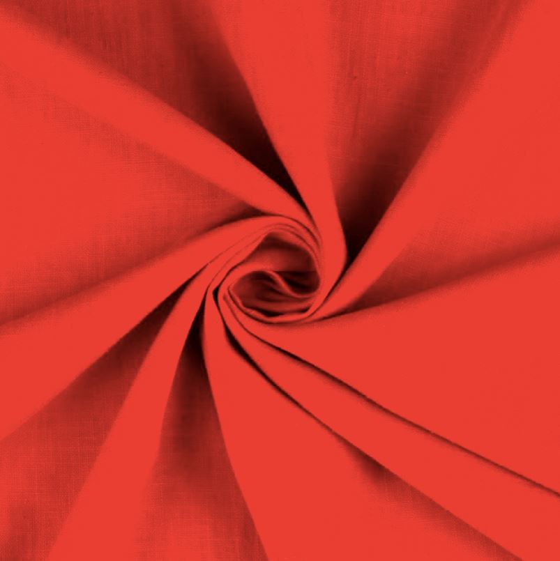 Tissu Lin lavé Coton Uni - Rouge (Vendu x10cm) Tissus Sélection Gaspard & Léonie | Gaspard et Léonie Tissus en ligne et Mercerie à Toulouse