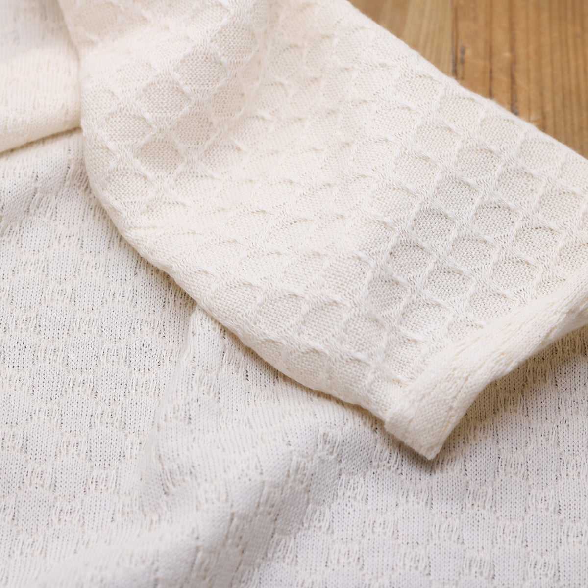 Tissu Maille tricot Jacquard - MILA - Ecru Clair (Vendu x10cm) Tissus Sélection Gaspard & Léonie | Gaspard et Léonie Tissus en ligne et Mercerie à Toulouse