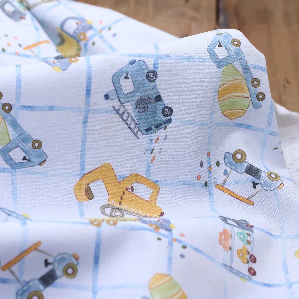 Tissu popeline de coton - CAMMY - Bleu clair (vendu x10cm) Tissus DOMOTEX | Gaspard et Léonie Tissus en ligne et Mercerie à Toulouse