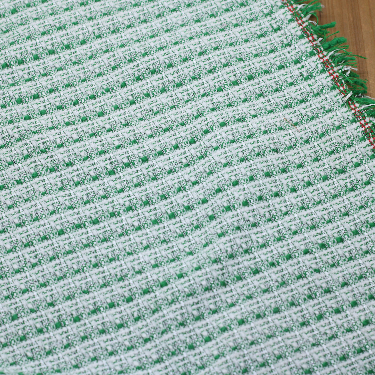 Tissu Tweed - ESMERALDA - Vert/Argent (Vendu x10cm) Tissus Sélection Gaspard & Léonie | Gaspard et Léonie Tissus en ligne et Mercerie à Toulouse
