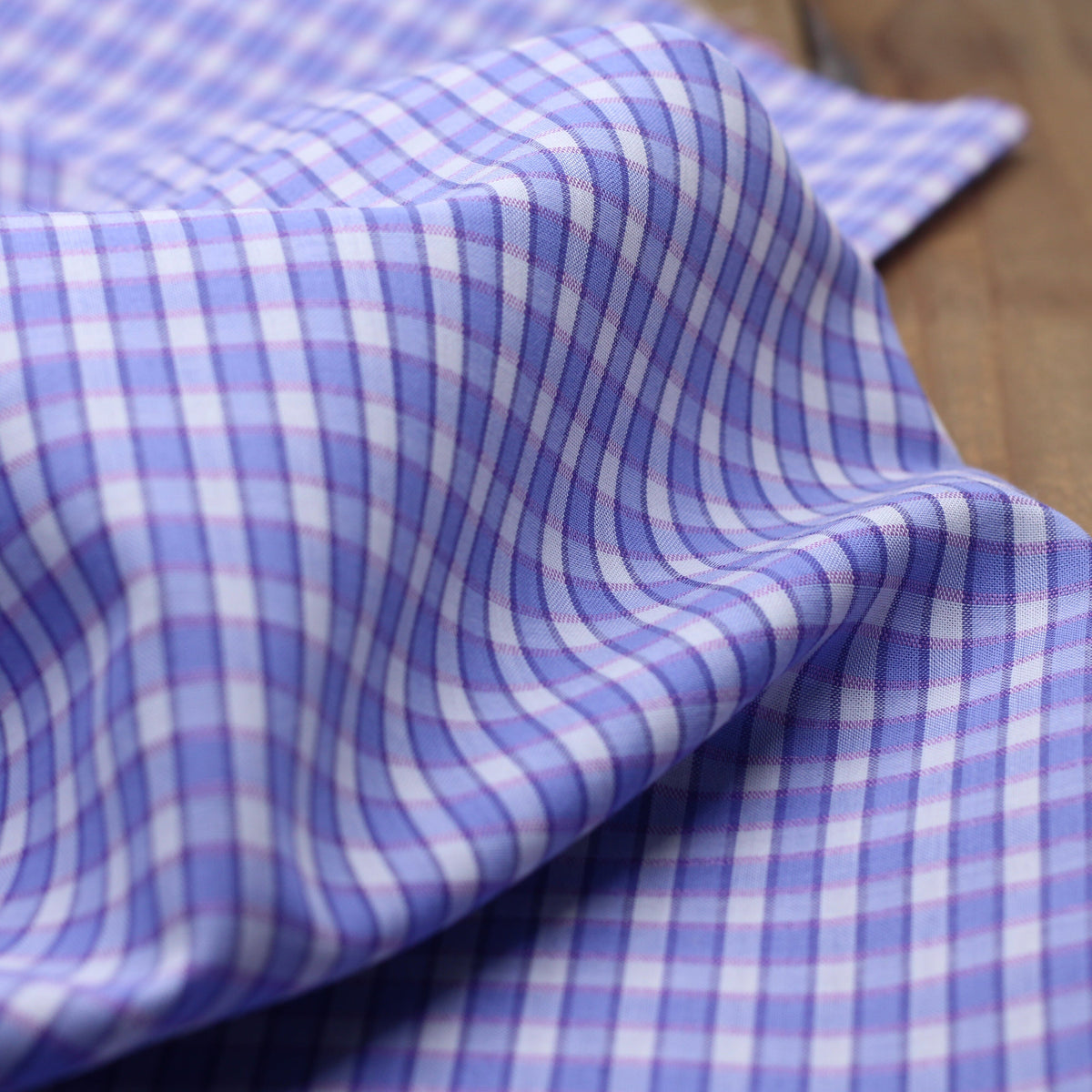 Tissu voile de coton VICHY Fils satinés - Bleu Lavande (Vendu x10cm) Tissus Sélection Gaspard & Léonie | Gaspard et Léonie Tissus en ligne et Mercerie à Toulouse