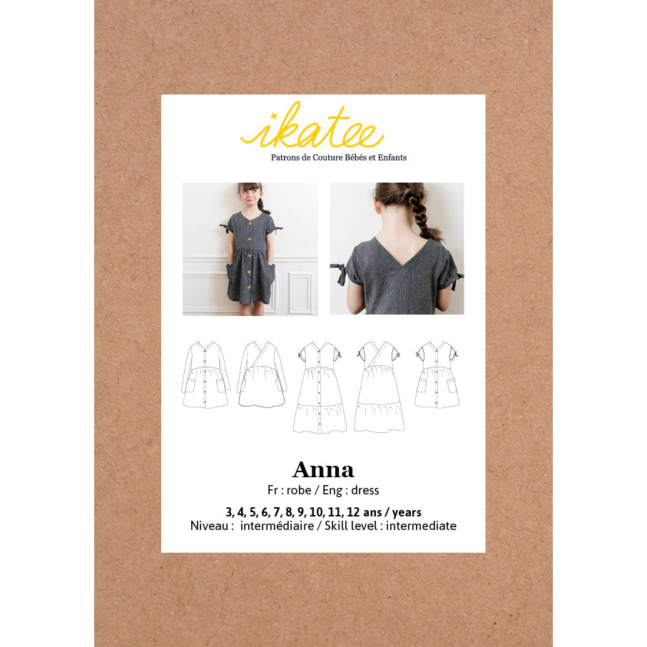 ANNA Robe patron de couture pochette - IKATEE Patron de couture Ikatee | Gaspard et Léonie Tissus en ligne et Mercerie à Toulouse