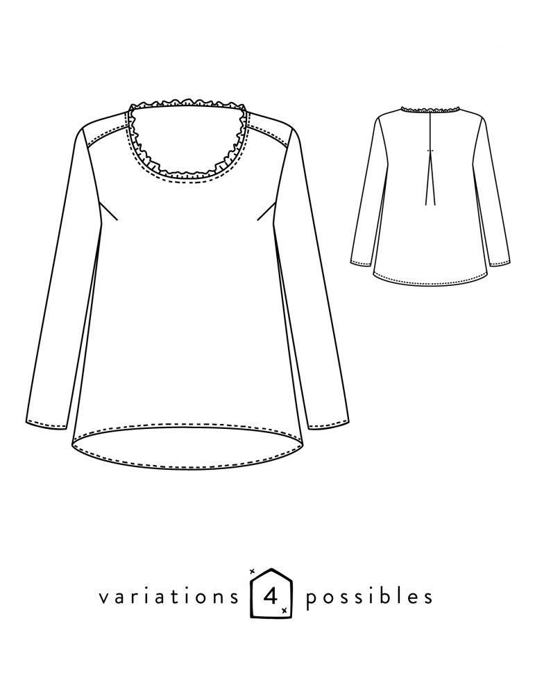 Blouse femme BOHEME Patron de couture pochette - L'atelier de Gaspard et Léonie