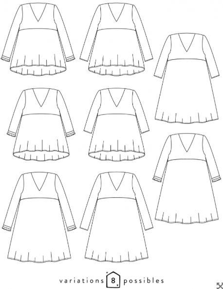 Blouse ou Robe femme ZEPHIR Patron de couture pochette - L'atelier de Gaspard et Léonie