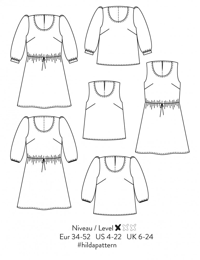 Blouse ou Robe HILDA Patron de couture pochette - Atelier SCÄMMIT Patron de couture ATELIER SCÄMMIT | Gaspard et Léonie Tissus en ligne et Mercerie à Toulouse