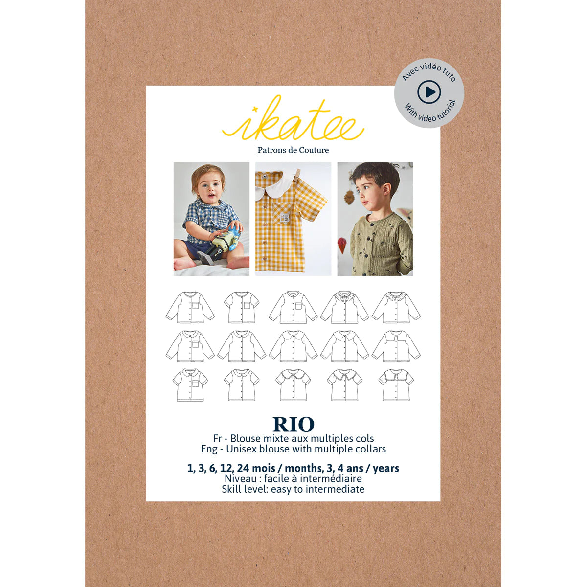 Blouse RIO - patron de couture pochette - IKATEE Patron de couture Ikatee | Gaspard et Léonie Tissus en ligne et Mercerie à Toulouse