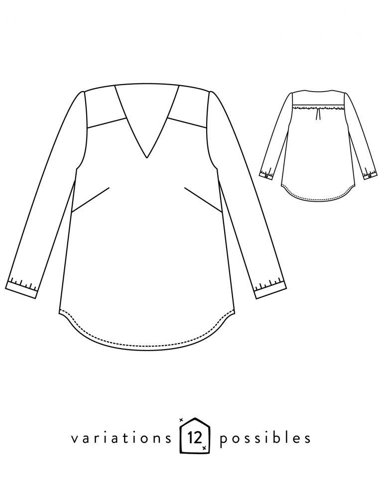 Blouse Robe femme BE PRETTY Patron de couture pochette - L'atelier de Gaspard et Léonie