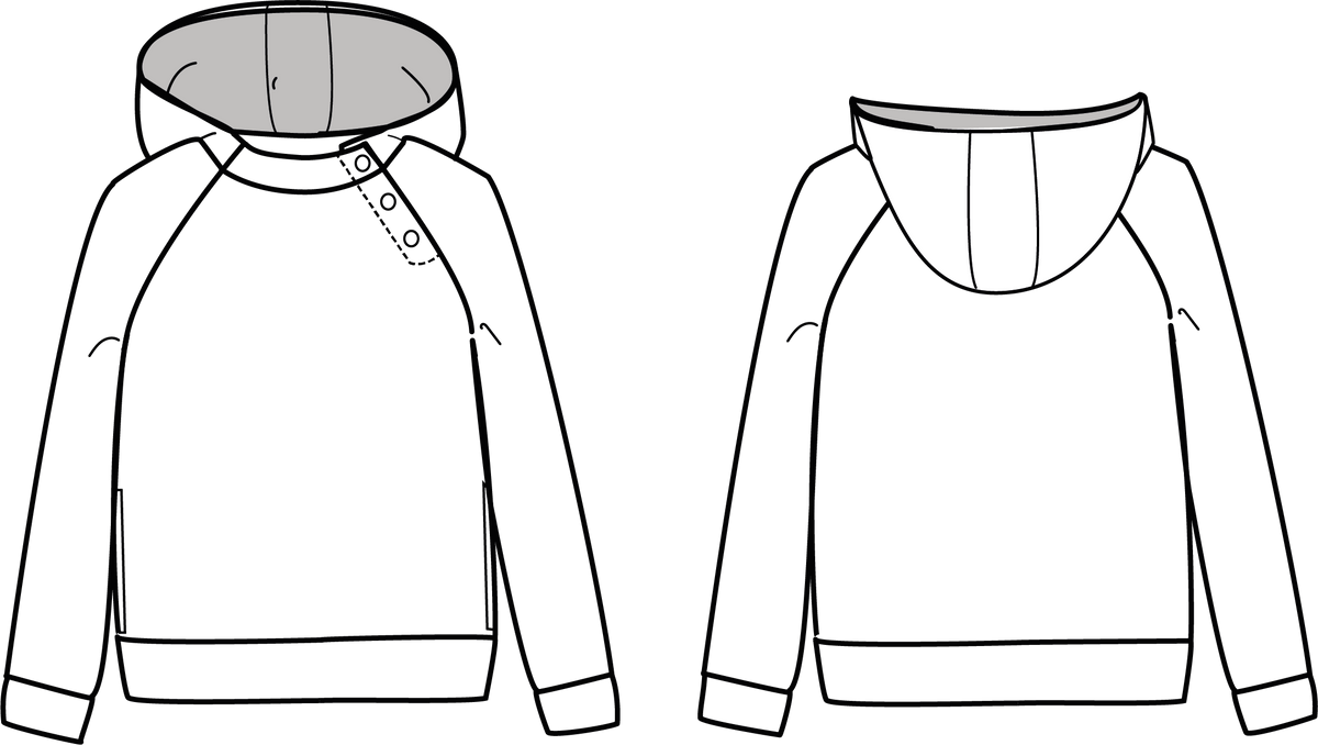 CHARLIE Enfant Mixte Sweat Capuche patron de couture pochette - L'atelier de Gaspard et Léonie