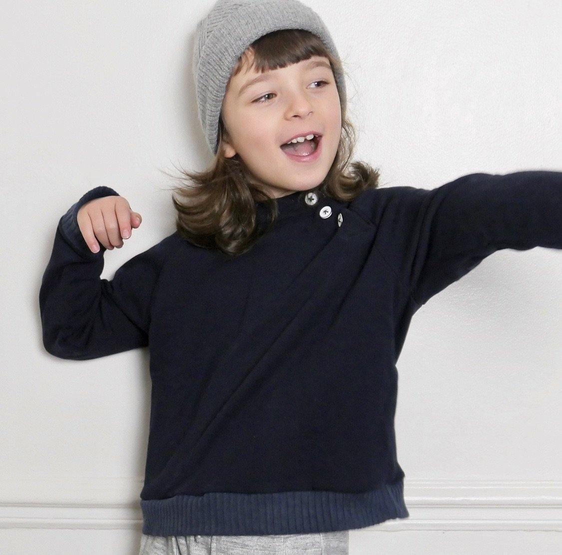 CHARLIE Enfant Mixte Sweat Capuche patron de couture pochette - L'atelier de Gaspard et Léonie