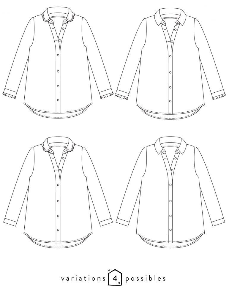 Chemise femme LISERON Patron de couture pochette - L'atelier de Gaspard et Léonie