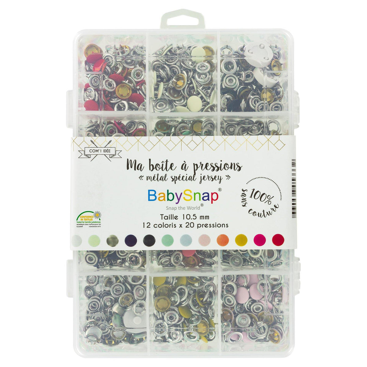 Coffret Boîte à pressions métal Spécial Jersey - L'atelier de Gaspard et Léonie