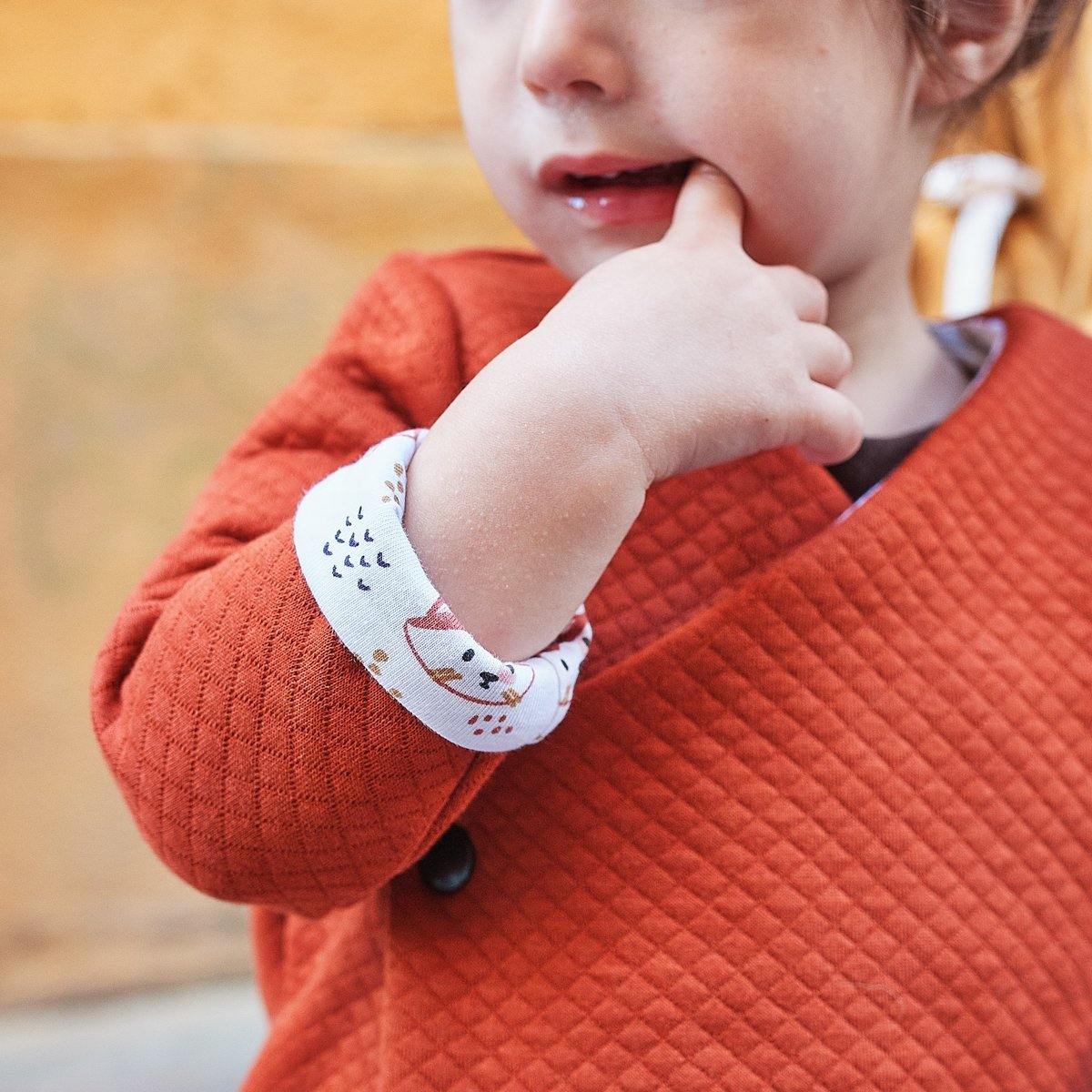 DUBLIN Enfant ROBE-Gilet croisé Cardigan patron de couture pochette - L'atelier de Gaspard et Léonie