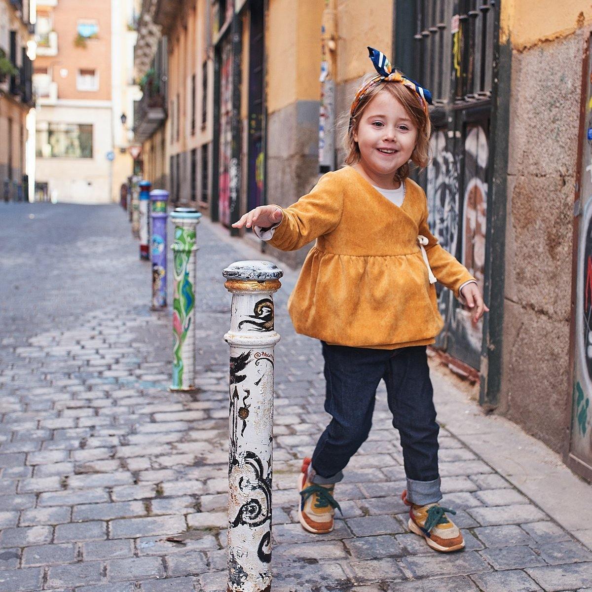 DUBLIN Enfant ROBE-Gilet croisé Cardigan patron de couture pochette - L'atelier de Gaspard et Léonie