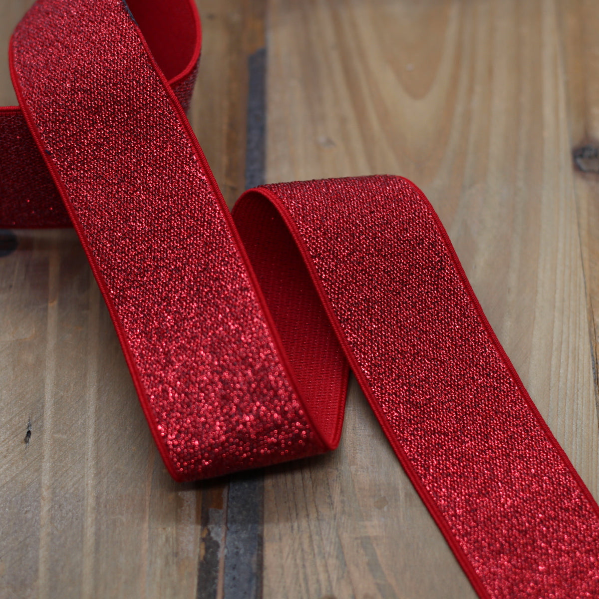 Elastique Large Lurex Rouge (Vendu x10cm) Mercerie Sélection Gaspard & Léonie | Gaspard et Léonie Tissus en ligne et Mercerie à Toulouse