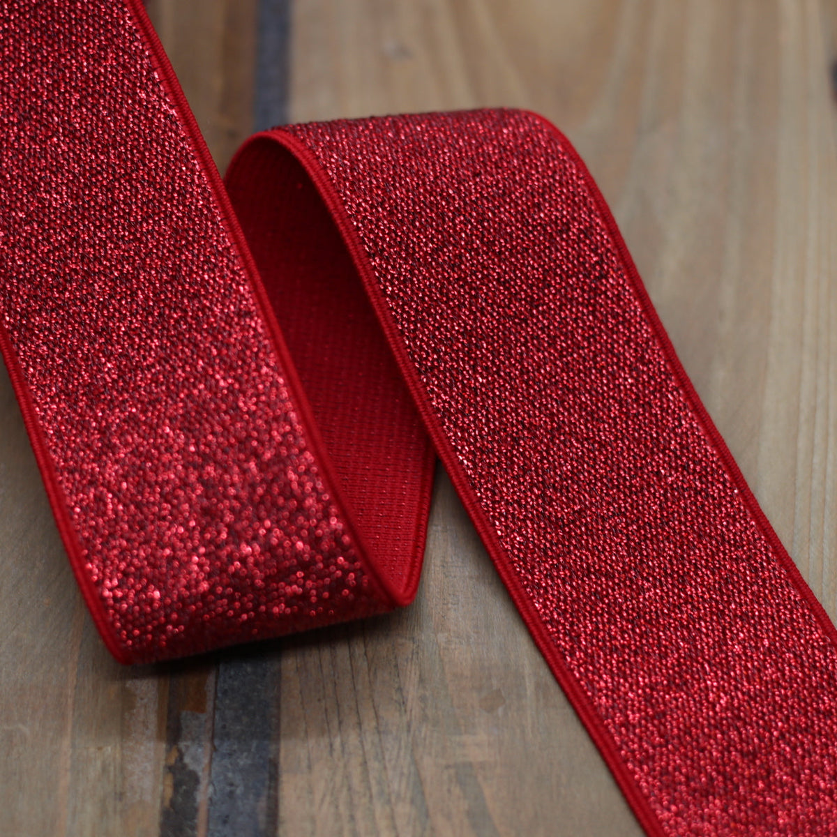 Elastique Large Lurex Rouge (Vendu x10cm) Mercerie Sélection Gaspard & Léonie | Gaspard et Léonie Tissus en ligne et Mercerie à Toulouse