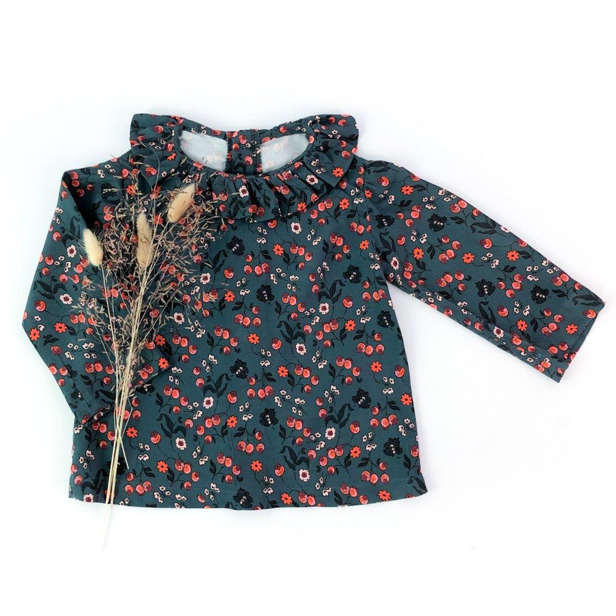 ELECTRE Blouse col volanté patron de couture pochette - L'atelier de Gaspard et Léonie