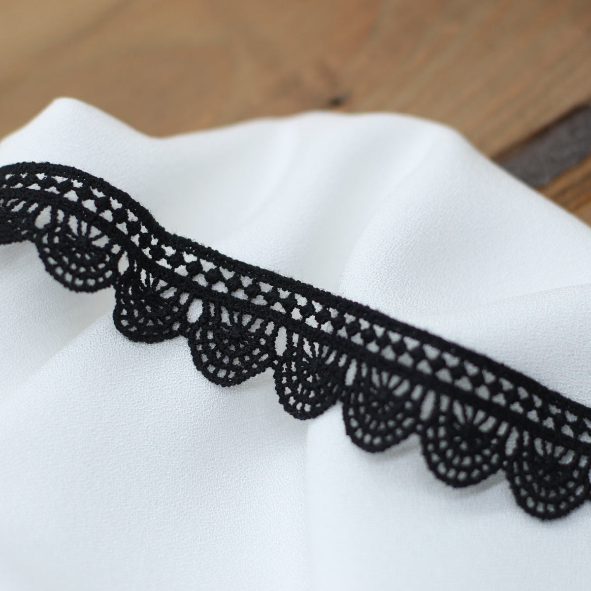 Guipure Dentelle - Noir - 20mm (Vendu x10cm) Mercerie L'atelier de Gaspard et Léonie | Gaspard et Léonie Tissus en ligne et Mercerie à Toulouse