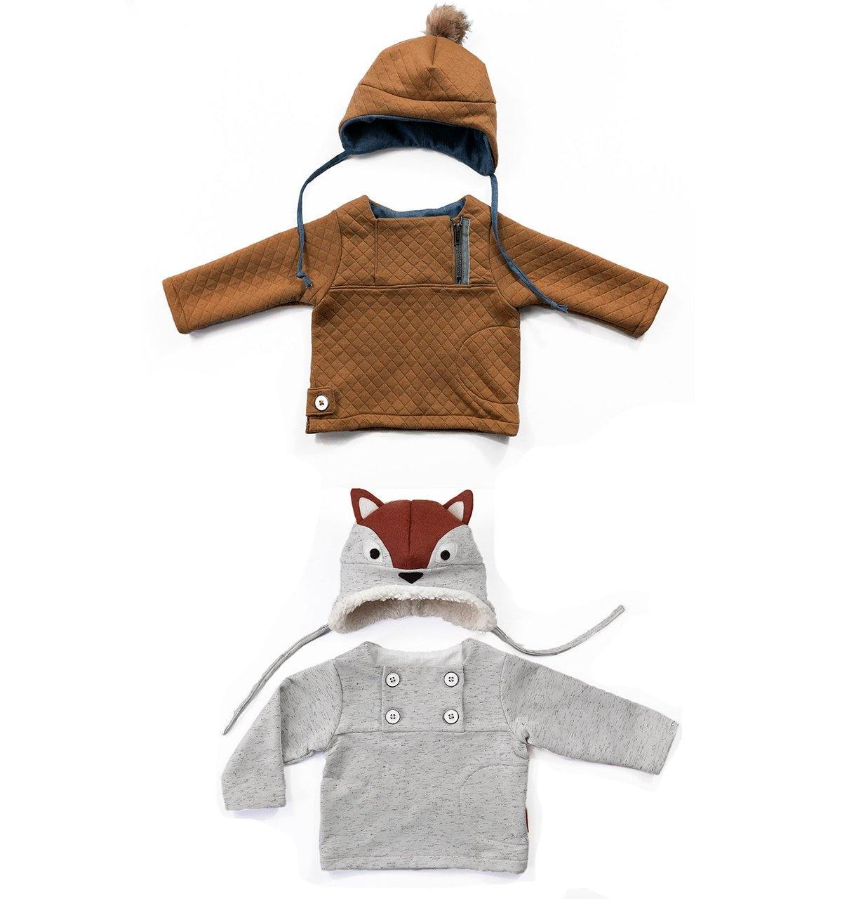 HUGO Ensemble Sweat et bonnet Patron de couture pochette - L'atelier de Gaspard et Léonie