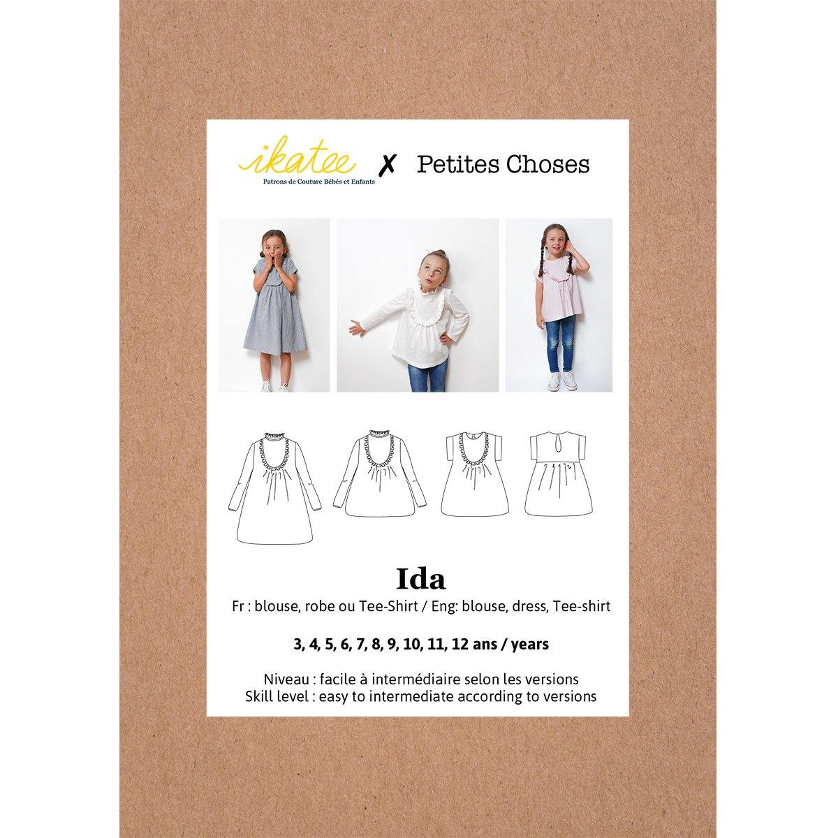 IDA Top ou Robe patron de couture pochette - L'atelier de Gaspard et Léonie