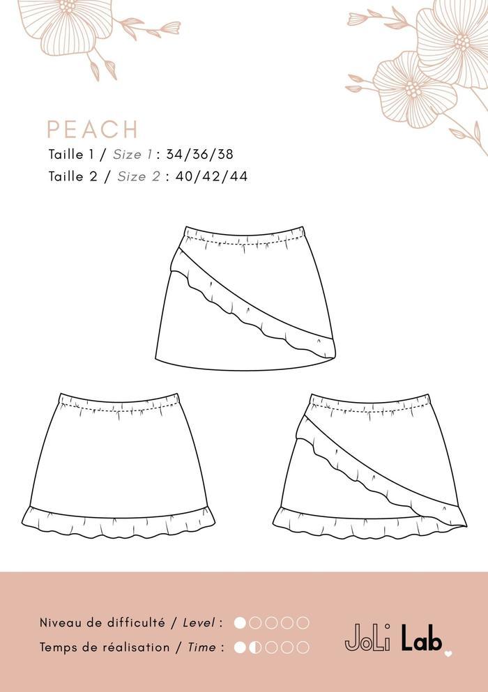 Jupe PEACH - Patron de couture pochette Patron de couture JOLI LAB | Gaspard et Léonie Tissus Mercerie Toulouse