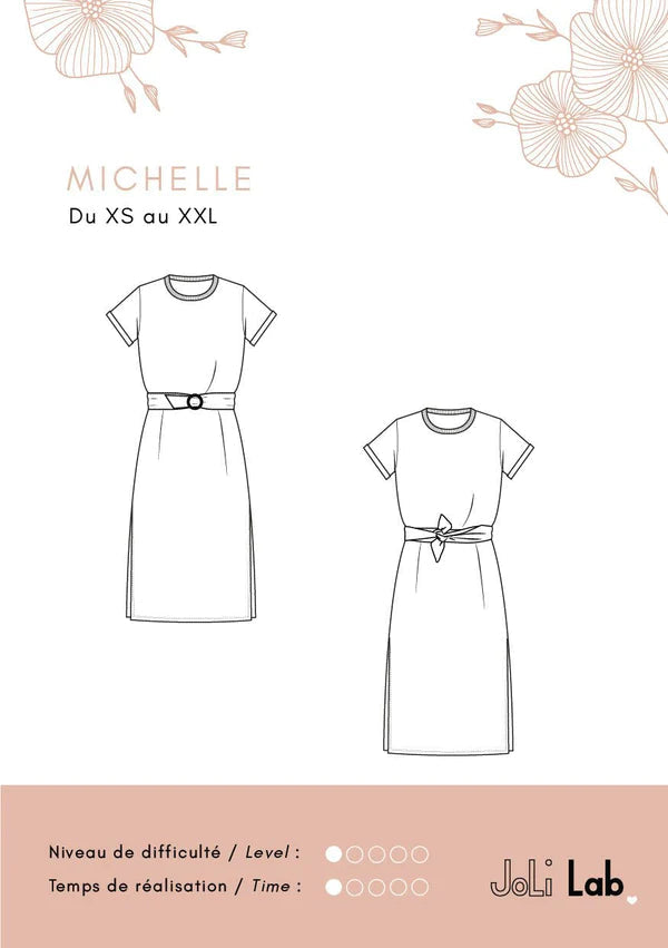 La robe MICHELLE - Patron de couture pochette - JOLI LAB Patron de couture JOLI LAB | Gaspard et Léonie Tissus en ligne et Mercerie à Toulouse
