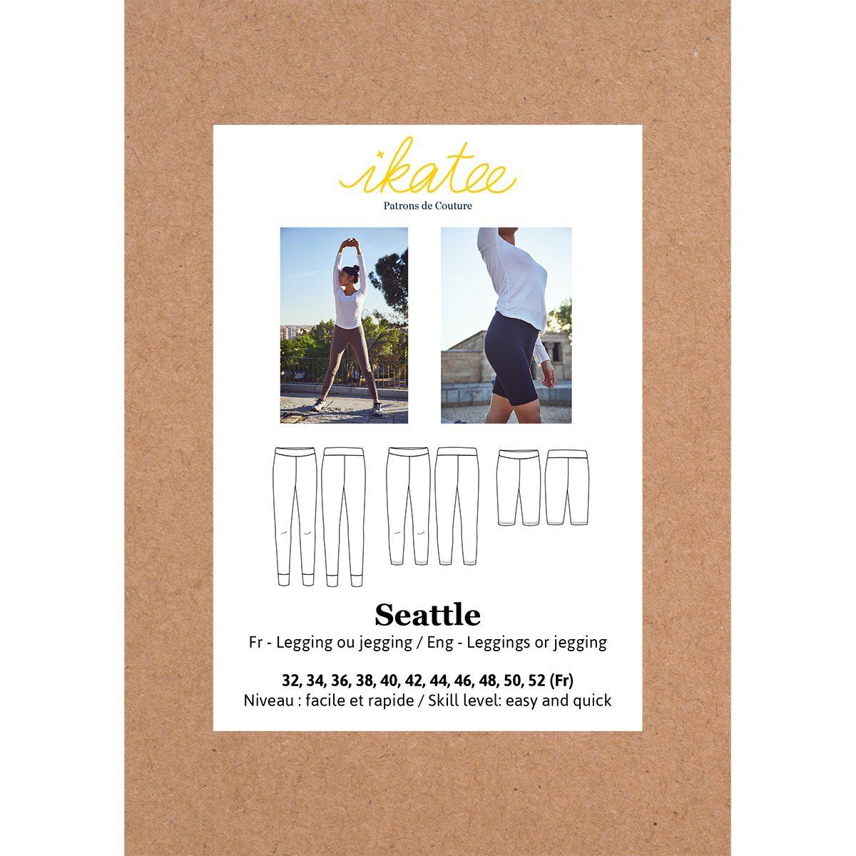 Legging SEATTLE patron de couture pochette IKATEE Patron de couture Ikatee | Gaspard et Léonie Tissus en ligne et Mercerie à Toulouse