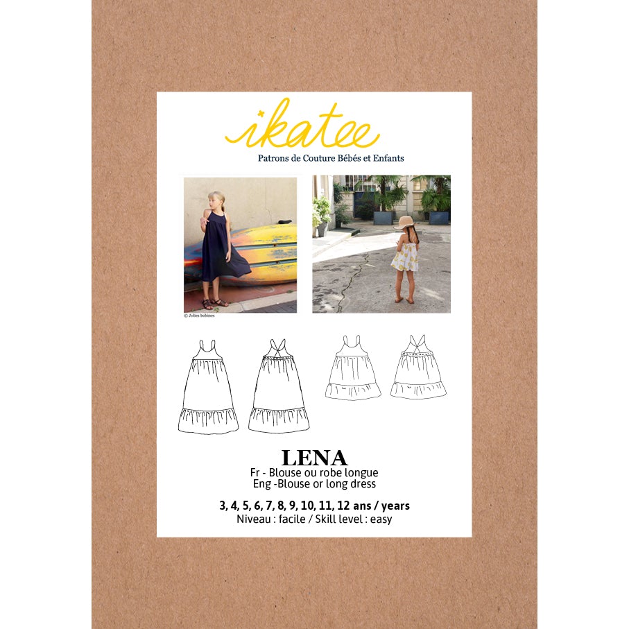 LENA Enfant Robe patron de couture pochette - IKATEE Patron de couture Ikatee | Gaspard et Léonie Tissus en ligne et Mercerie à Toulouse