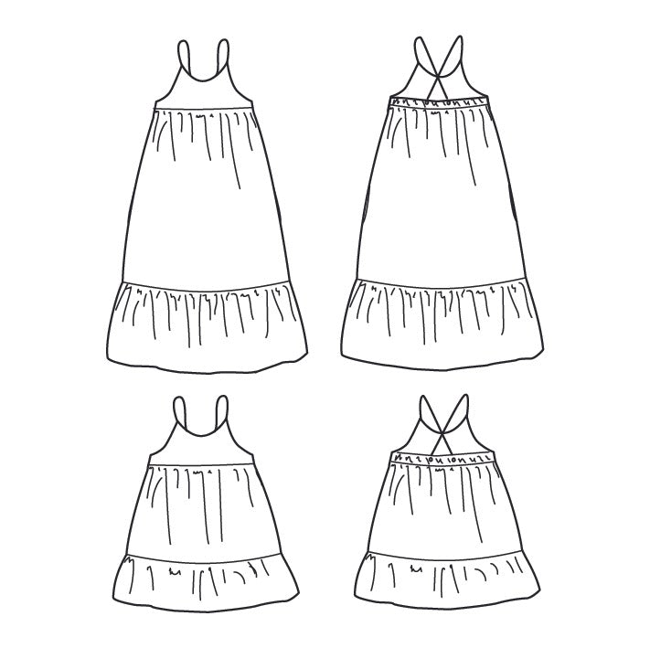 LENA Enfant Robe patron de couture pochette - IKATEE Patron de couture Ikatee | Gaspard et Léonie Tissus en ligne et Mercerie à Toulouse