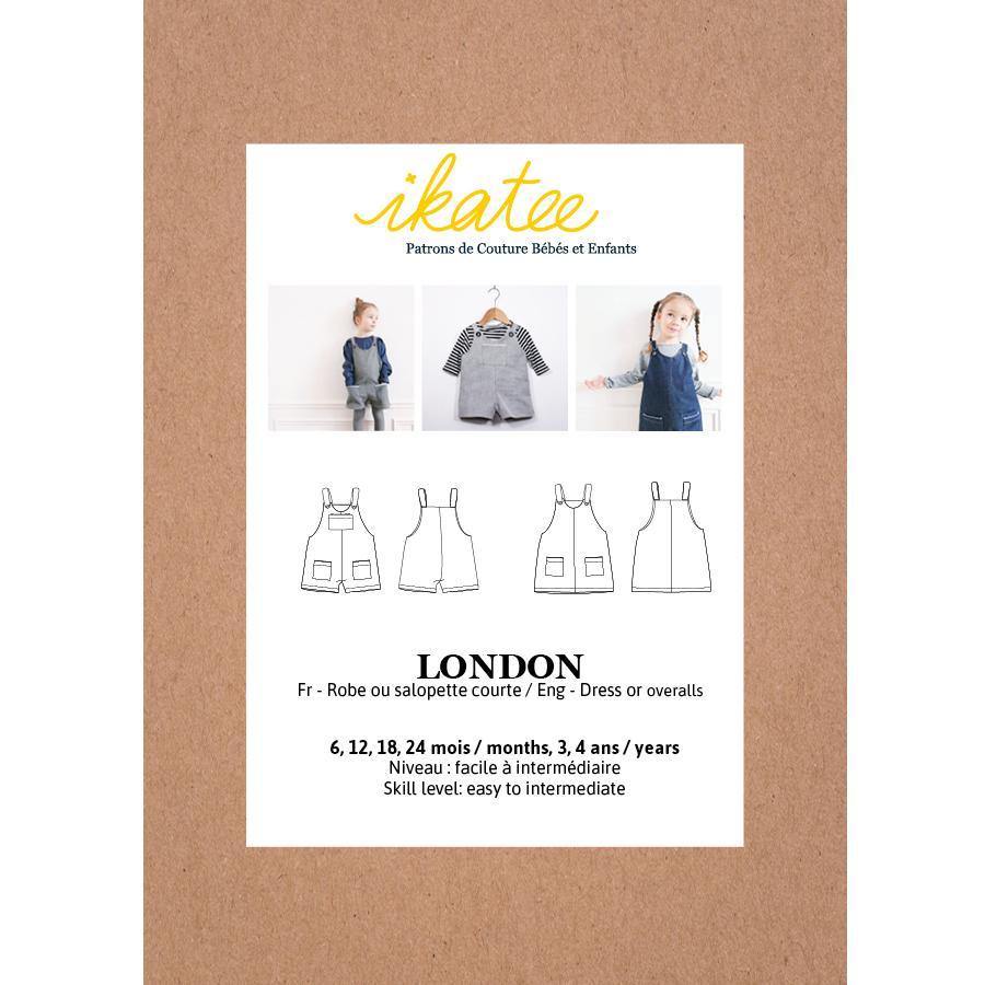 LONDON Robe ou salopette courte patron de couture pochette - L'atelier de Gaspard et Léonie