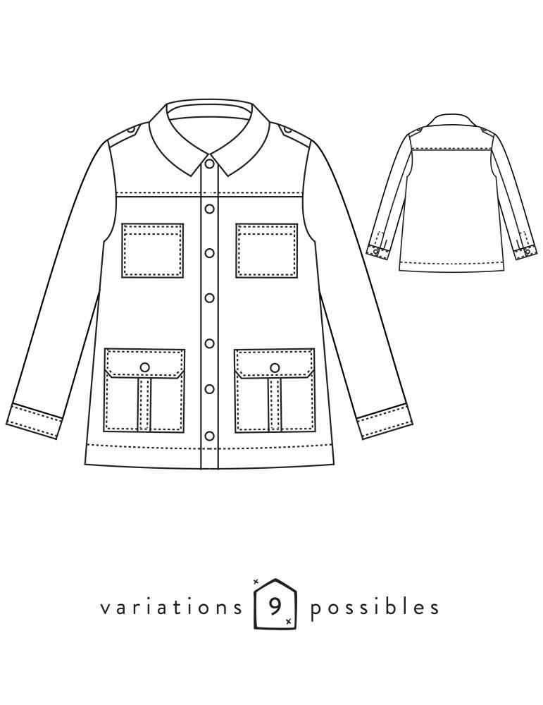 Patron de Couture Manteau SCAMMIT - TEMPO | Gaspard et Léonie Tissus MERCERIE TOULOUSE