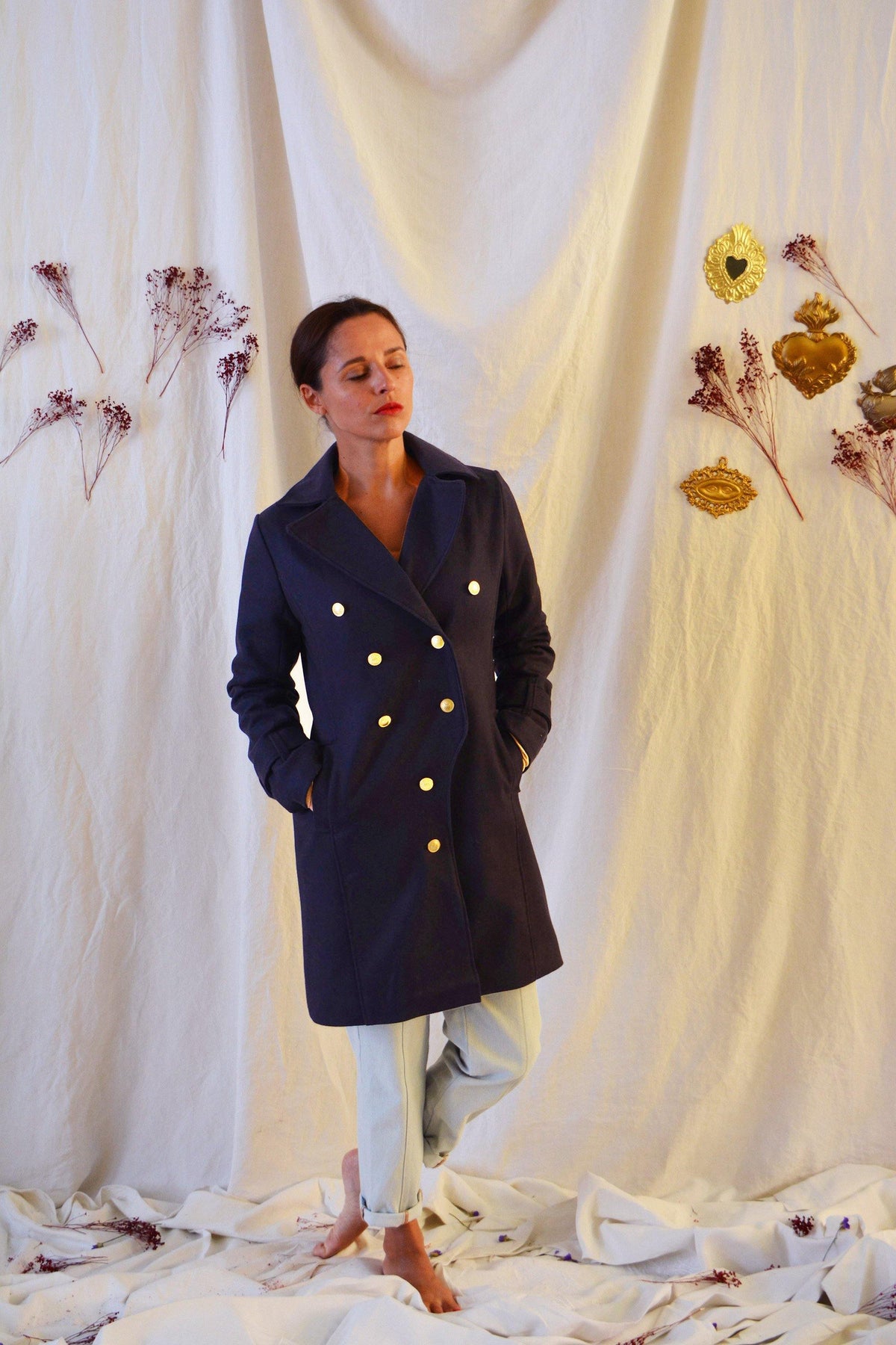 Manteau/Trench TSAR Patron de couture Pochette - L'atelier de Gaspard et Léonie