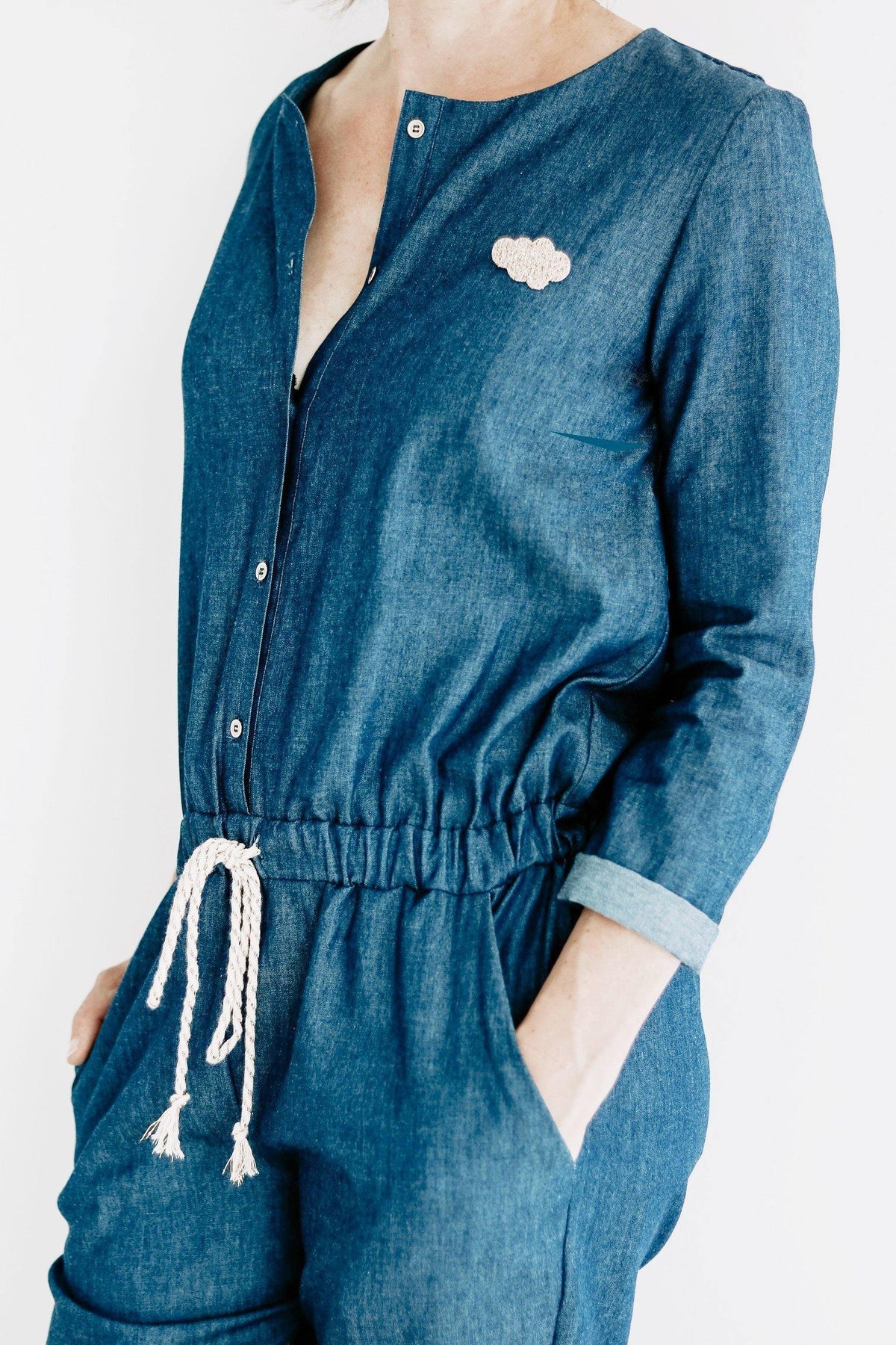 MARIEKE Mum Combi-Pantalon/Short ou robe Patron de couture pochette - L'atelier de Gaspard et Léonie