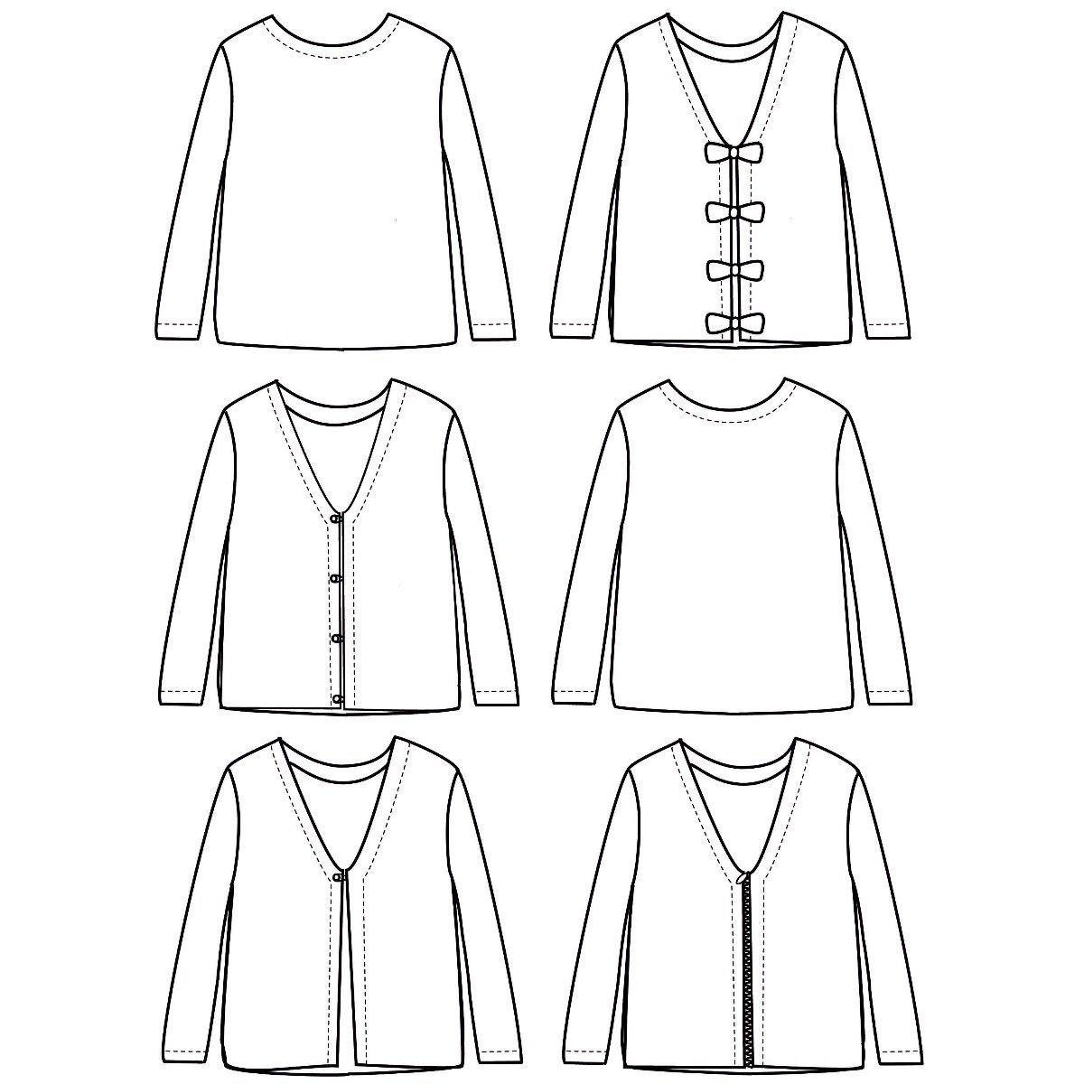 MASHA Gilet-Cardigan-Sweat patron de couture pochette - L'atelier de Gaspard et Léonie