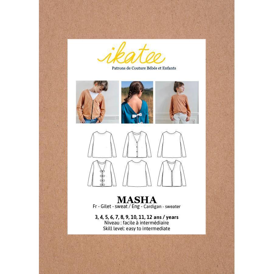 MASHA Gilet-Cardigan-Sweat patron de couture pochette - L'atelier de Gaspard et Léonie
