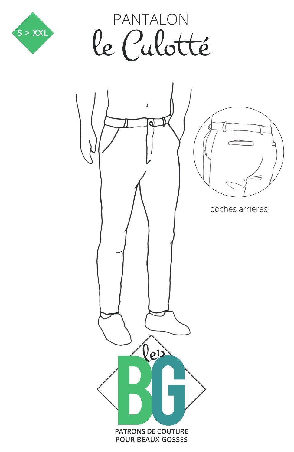 Pantalon Chino LE CULOTTÉ Patron de couture pochette - L'atelier de Gaspard et Léonie